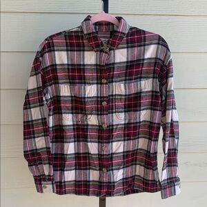 Madewell plaid cotton long sleeve button up xs
